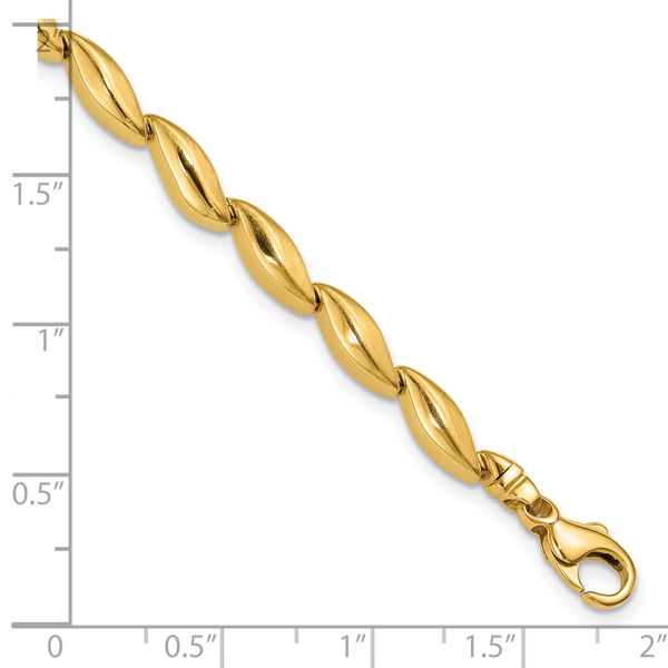 Leslie's 14K Polished and Satin 4.2mm Fancy Link Bracelet - Image 5