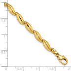 Leslie's 14K Polished and Satin 4.2mm Fancy Link Bracelet - Image 5
