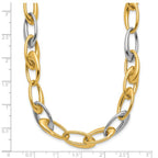 Leslie's 14K Two-tone Polished Tapered Oval Link Necklace - Image 5