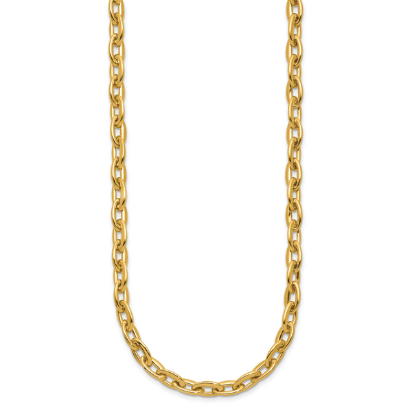 Leslie's 14K Polished Fancy 5.5mm Oval Link Necklace - Image 2