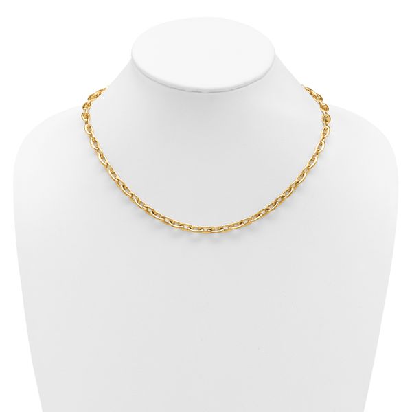 Leslie's 14K Polished Fancy 5.5mm Oval Link Necklace - Image 3