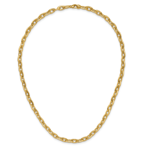 Leslie's 14K Polished Fancy 5.5mm Oval Link Necklace - Image 4