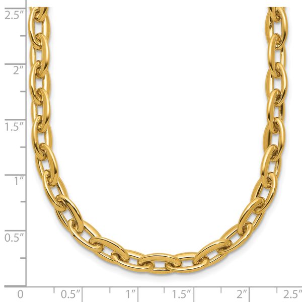 Leslie's 14K Polished Fancy 5.5mm Oval Link Necklace - Image 5