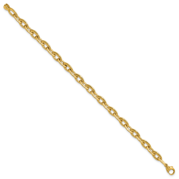 Leslie's 14K Polished Fancy 5.5mm Oval Link Bracelet - Image 2