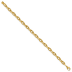Leslie's 14K Polished Fancy 5.5mm Oval Link Bracelet - Image 2
