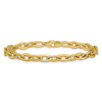Leslie's 14K Polished Fancy 5.5mm Oval Link Bracelet - Image 3
