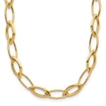 Leslie's 14K Polished Fancy Oval and Navette Link Necklace
