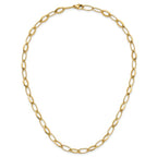 Leslie's 14K Polished Fancy Oval and Navette Link Necklace - Image 4