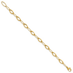 Leslie's 14K Polished Fancy Oval and Navette Link Bracelet - Image 2