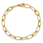 Leslie's 14K Polished Fancy Oval and Navette Link Bracelet - Image 4
