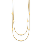 Leslie's 14K Polished Fancy 2-Strand Navette w/ 2in Ext. Necklace - Image 2