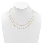 Leslie's 14K Polished Fancy 2-Strand Navette w/ 2in Ext. Necklace - Image 3