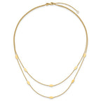 Leslie's 14K Polished Fancy 2-Strand Navette w/ 2in Ext. Necklace - Image 4