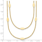 Leslie's 14K Polished Fancy 2-Strand Navette w/ 2in Ext. Necklace - Image 5