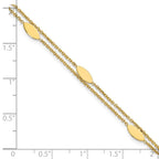 Leslie's 14K Polished Fancy 2-Strand Navette w/ .5in Ext. Bracelet - Image 5