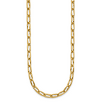 Leslie's 14K Polished Fancy Wavy Elongated Oval Link Necklace - Image 2