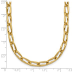 Leslie's 14K Polished Fancy Wavy Elongated Oval Link Necklace - Image 5