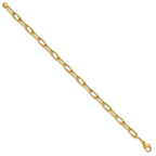 Leslie's 14K Polished Fancy Wavy Elongated Oval Link Bracelet - Image 2