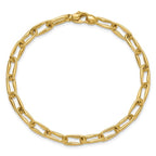 Leslie's 14K Polished Fancy Wavy Elongated Oval Link Bracelet - Image 4