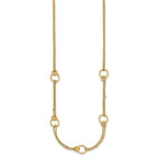 Leslie's 14K Polished 2-Strand Double Circle w/ 2in Ext. Necklace - Image 2