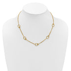 Leslie's 14K Polished 2-Strand Double Circle w/ 2in Ext. Necklace - Image 3