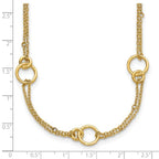 Leslie's 14K Polished 2-Strand Double Circle w/ 2in Ext. Necklace - Image 5