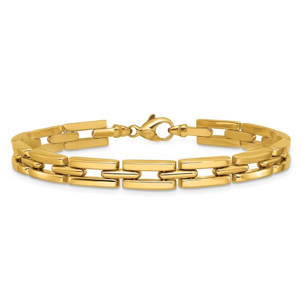 Leslie's 14K Polished 6.5mm Fancy Link Bracelet - Image 3