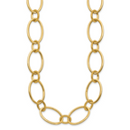 Leslie's 14K Polished Fancy Mixed Oval Link Necklace - Image 2