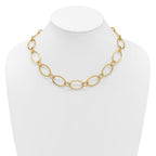 Leslie's 14K Polished Fancy Mixed Oval Link Necklace - Image 3