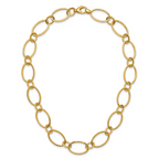 Leslie's 14K Polished Fancy Mixed Oval Link Necklace - Image 4