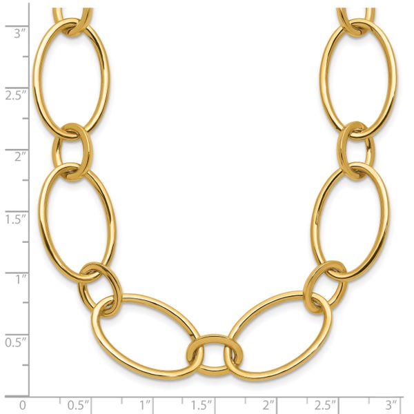 Leslie's 14K Polished Fancy Mixed Oval Link Necklace - Image 5