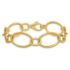 Leslie's 14K Polished Fancy Mixed Oval Link Bracelet - Image 3