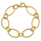Leslie's 14K Polished Fancy Mixed Oval Link Bracelet - Image 4
