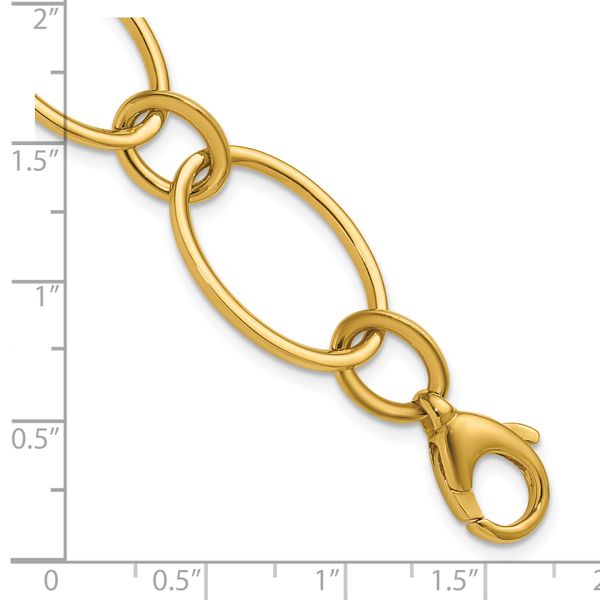 Leslie's 14K Polished Fancy Mixed Oval Link Bracelet - Image 5