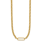 Leslie's 14K Polished Fancy Elongated Oval Link Necklace - Image 2