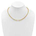 Leslie's 14K Polished Fancy Elongated Oval Link Necklace - Image 3