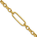 Leslie's 14K Polished Fancy Elongated Oval Link Bracelet