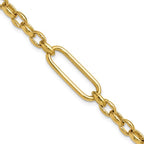 Leslie's 14K Polished Fancy Elongated Oval Link Bracelet