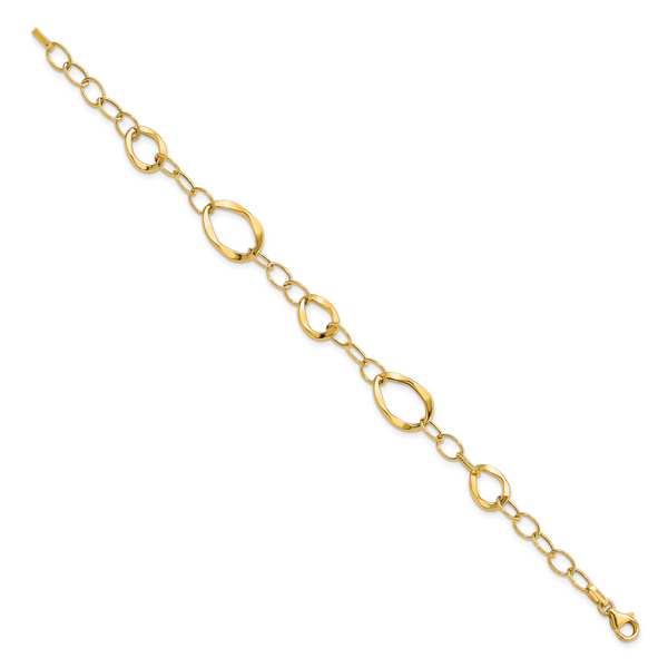 Leslie's 14K Polished Fancy Link Bracelet - Image 2