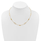 Leslie's 14K Polished Elongated Oval and Bar w/2in Ext. Necklace - Image 3