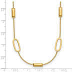 Leslie's 14K Polished Elongated Oval and Bar w/2in Ext. Necklace - Image 5