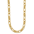 Leslie's 14K Polished Mixed Oval and Anchor Link Necklace - Image 2