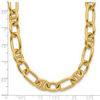 Leslie's 14K Polished Mixed Oval and Anchor Link Necklace - Image 5