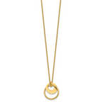 Leslie's 14K Polished Fancy Double Circle w/ 2in Ext .Necklace - Image 2