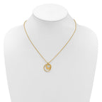 Leslie's 14K Polished Fancy Double Circle w/ 2in Ext .Necklace - Image 3