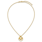 Leslie's 14K Polished Fancy Double Circle w/ 2in Ext .Necklace - Image 4