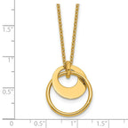 Leslie's 14K Polished Fancy Double Circle w/ 2in Ext .Necklace - Image 5