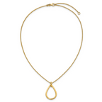 Leslie's 14K Polished Fancy Open Teardrop w/ 2in Ext. Necklace - Image 4