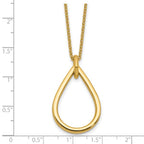Leslie's 14K Polished Fancy Open Teardrop w/ 2in Ext. Necklace - Image 5
