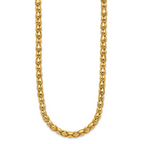 Leslie's 14K Two-tone Polished 5.5mm Popcorn Mesh Necklace - Image 2